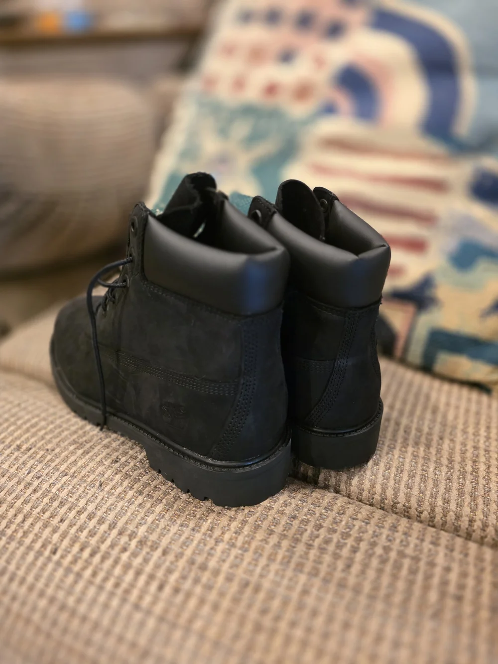 Timberland Men's Black Lace-Up Work Boots